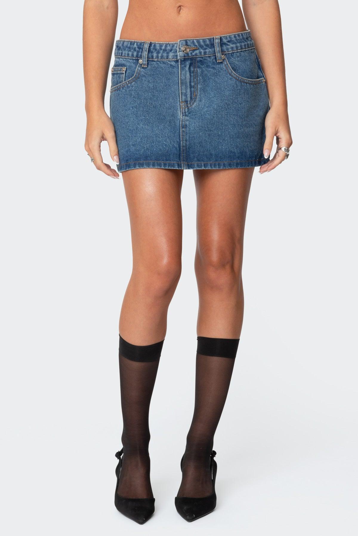 Chiara Denim Micro Skirt Product Image