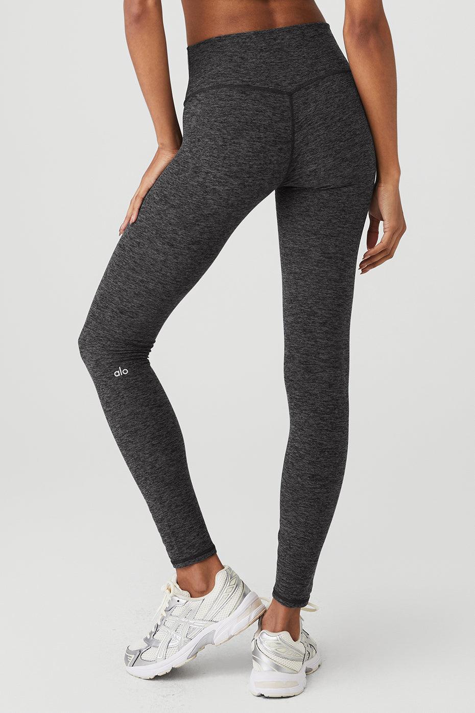 Alosoft High-Waist 7/8 Highlight Legging - Dark Heather Grey Product Image