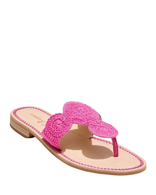 Jack Rogers Womens Jack Crochet Slip-On Flat Sandals Product Image