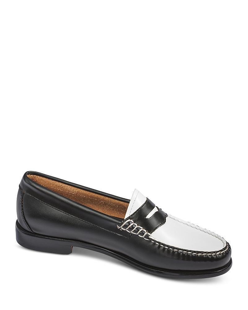 G.H. Bass Womens Whitney Weejun Color Block Leather Loafers Product Image