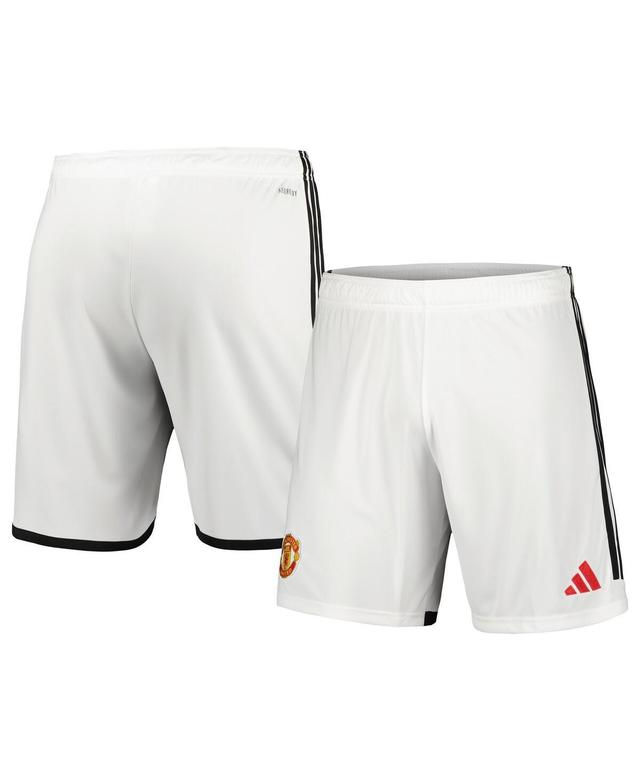 Mens adidas White Manchester United 2023/24 Home Replica Shorts Product Image