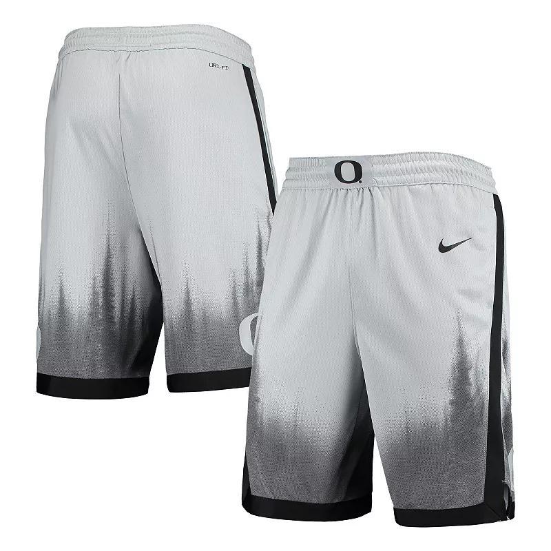 Mens Nike Gray/Black Oregon Ducks Limited Performance Basketball Shorts Product Image