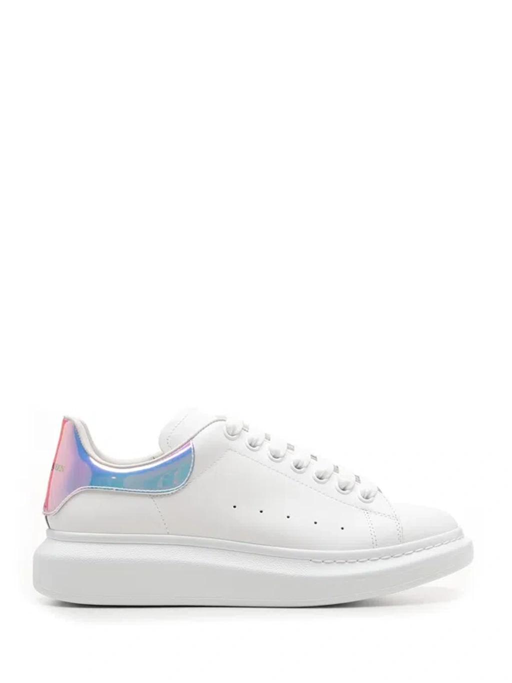 Shock Pink Oversize Sneakers In White Product Image