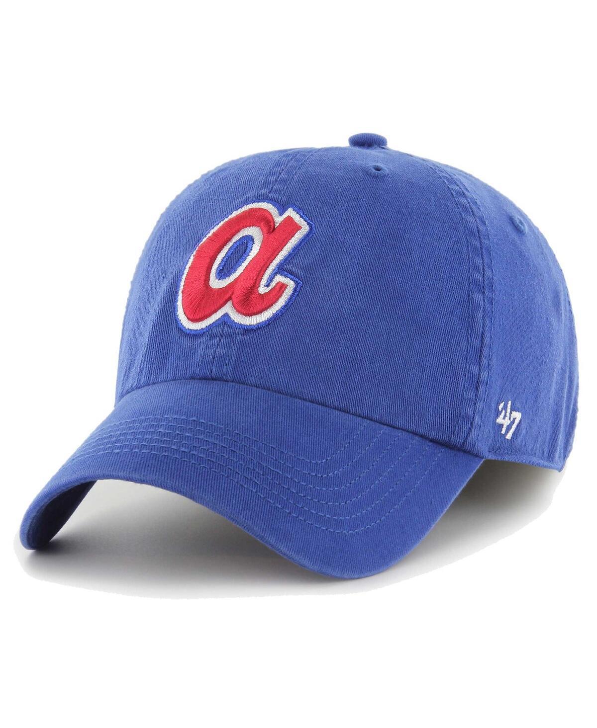 Mens 47 Brand Royal Atlanta Braves Cooperstown Collection Franchise Fitted Hat Product Image