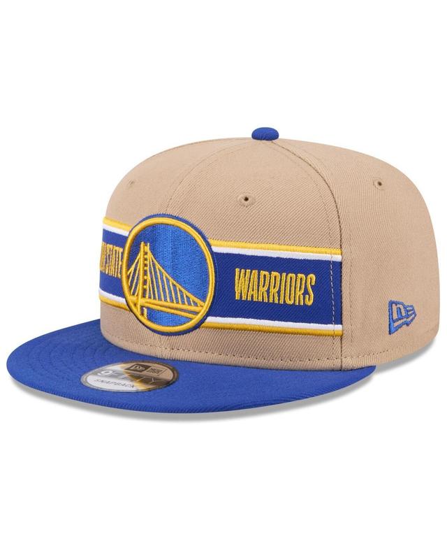 New Era Mens Tan/Royal Golden State Warriors 2024 Nba Draft 9FIFTY Snapback Hat - Tan Product Image