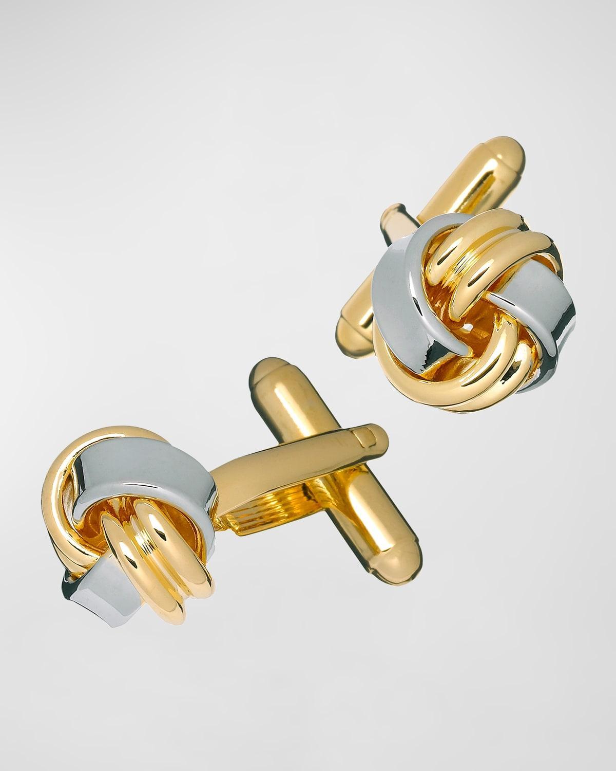 Men's Two-Tone Knot Cufflinks Product Image