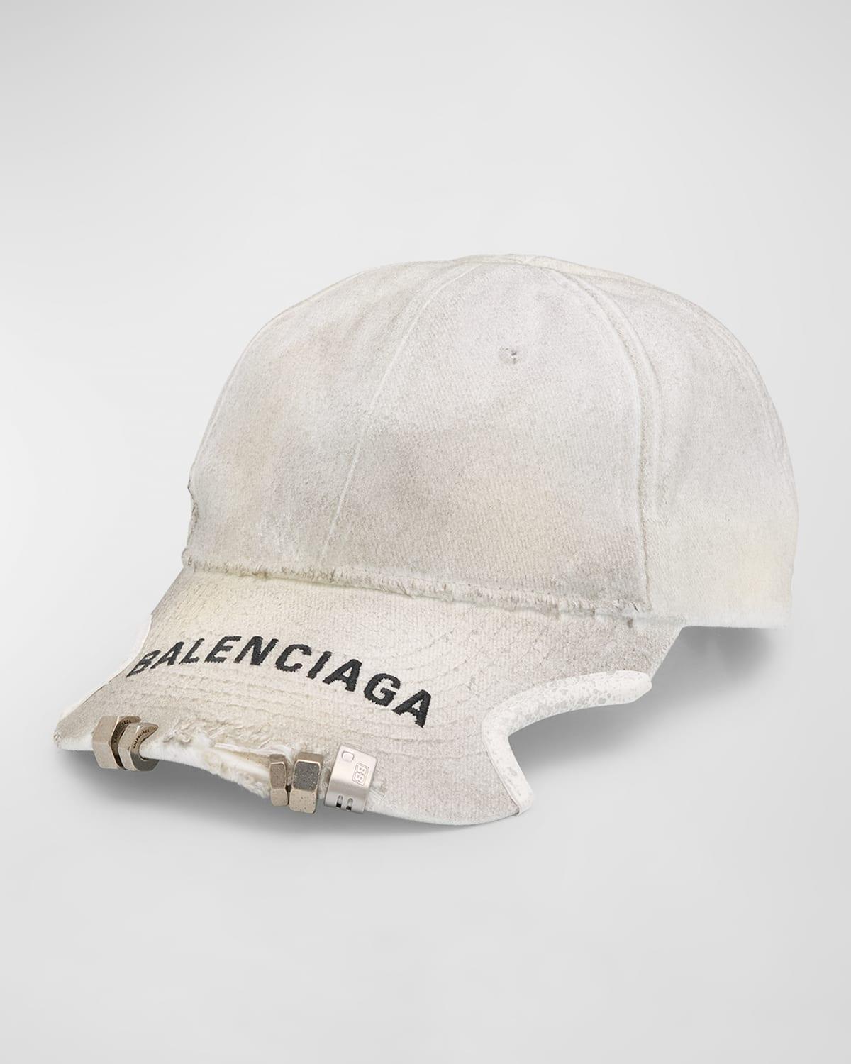 Mens Distressed Baseball Cap Product Image