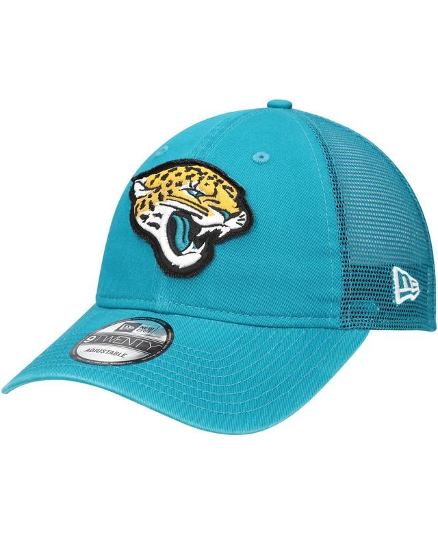 Mens New Era Teal Jacksonville Jaguars Game Day 9TWENTY Adjustable Trucker Hat Product Image