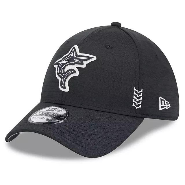 Mens New Era Miami Marlins 2024 Clubhouse 39THIRTY Flex Fit Hat Product Image