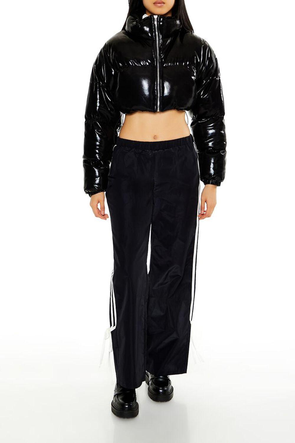 High-Shine Cropped Puffer Jacket | Forever 21 Product Image