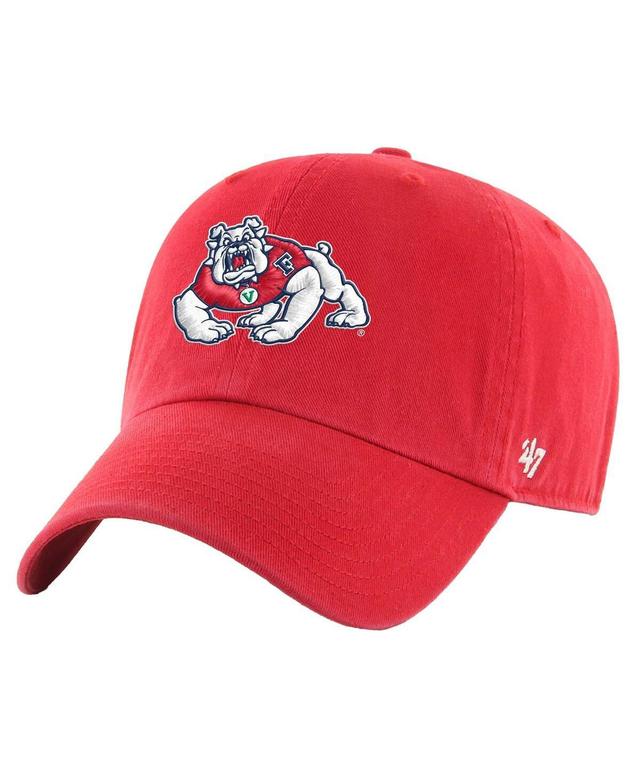 Mens 47 Red Fresno State Bulldogs Clean Up Adjustable Hat Product Image