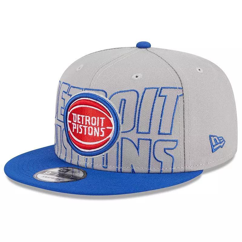 Mens New Era Gray/Blue Detroit Pistons 2023 NBA Draft Two-Tone 9FIFTY Snapback Hat Product Image