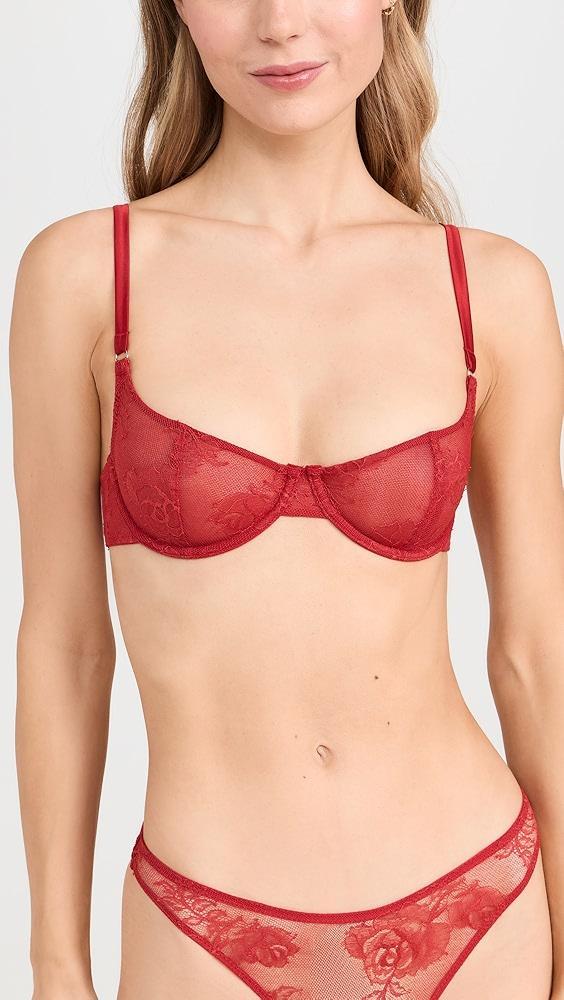 Fleur du Mal Bouquet Lace Scooped Balconette Bra | Shopbop Product Image