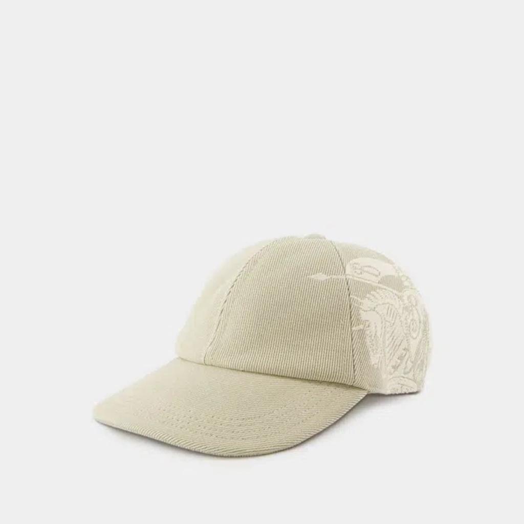 BURBERRY Ekd Twill Cap In Beige Product Image