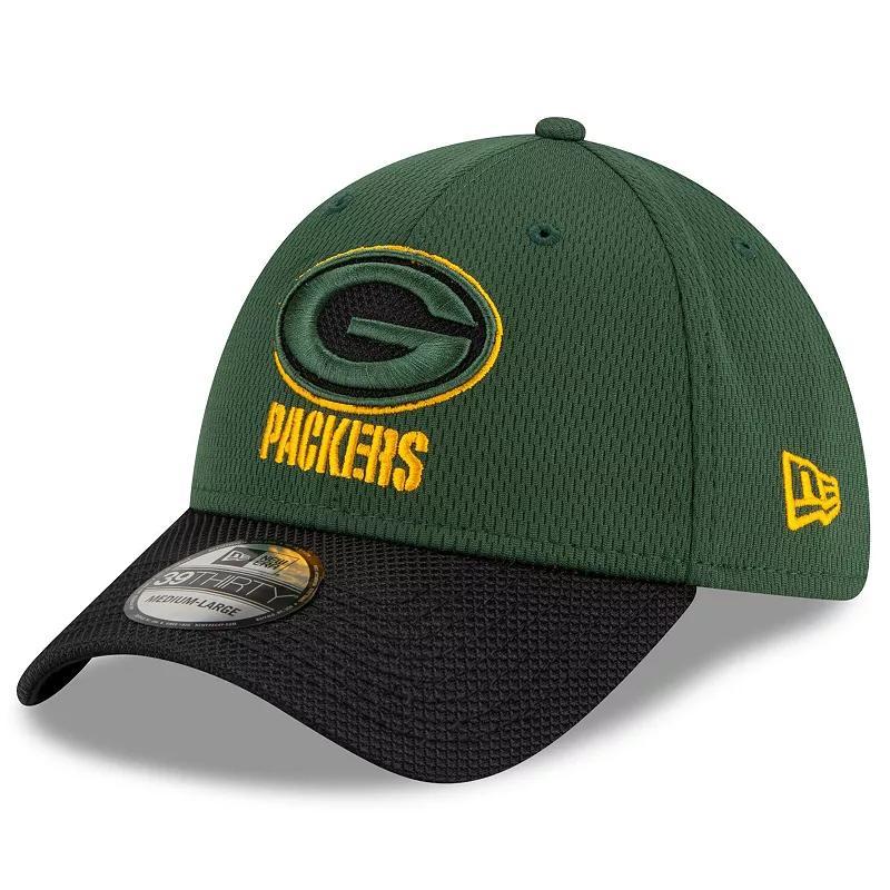 Mens New Era /Black Bay Packers 2021 NFL Sideline Road 39THIRTY Flex Hat Product Image