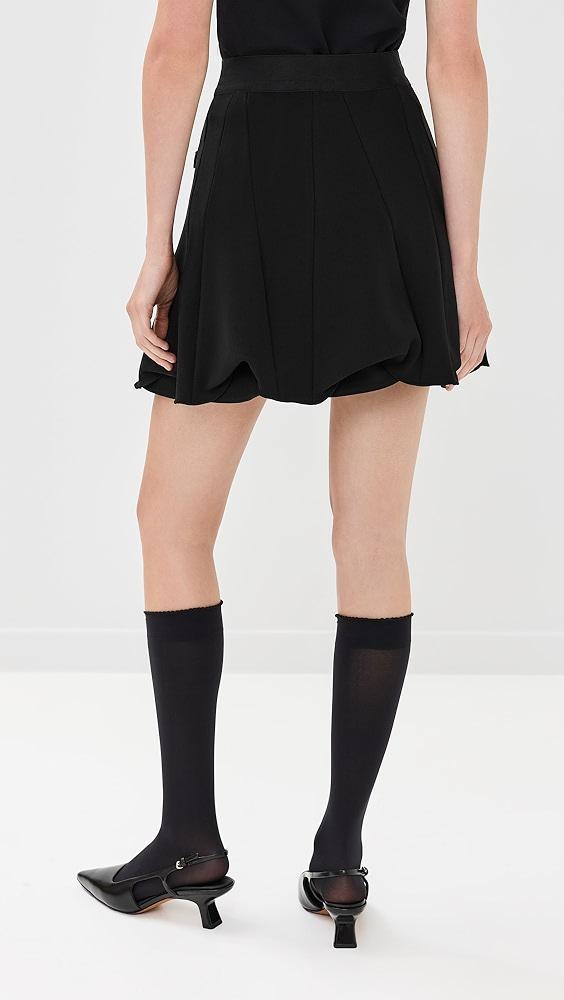 Tibi Wren Crepe Knit Short Tucked Skirt | Shopbop Product Image