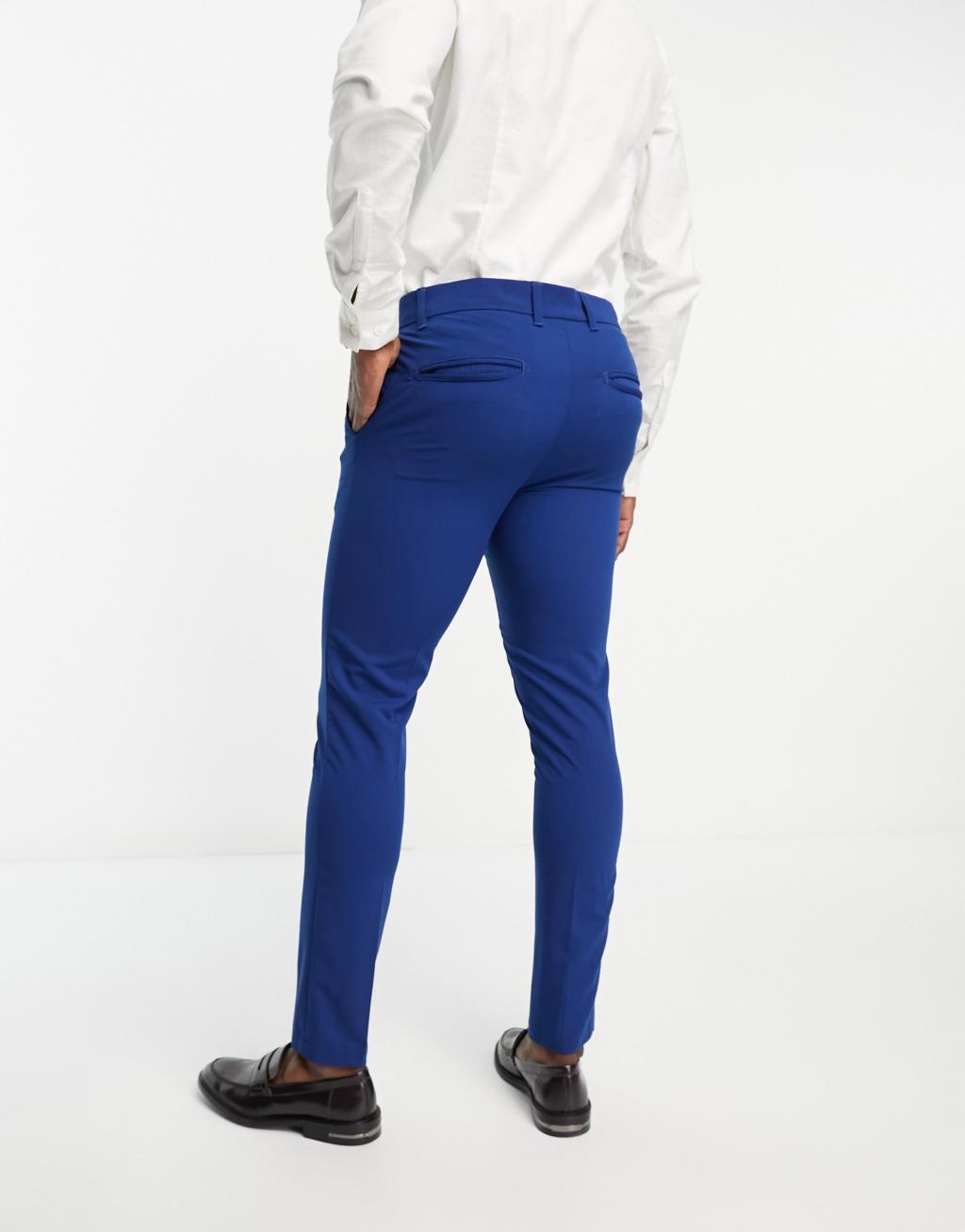 New Look super skinny suit pants in indigo Product Image