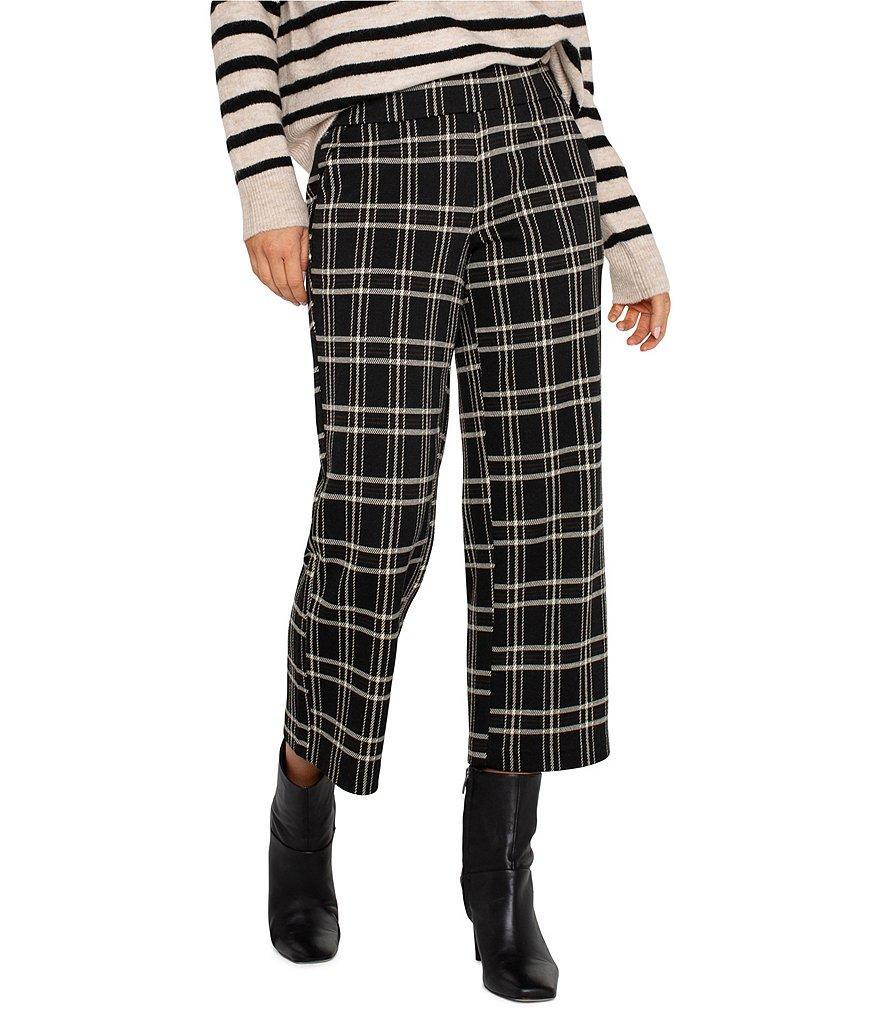 Liverpool Los Angeles Petite Size Mabel Plaid Pull-On Straight Ankle Pant Product Image