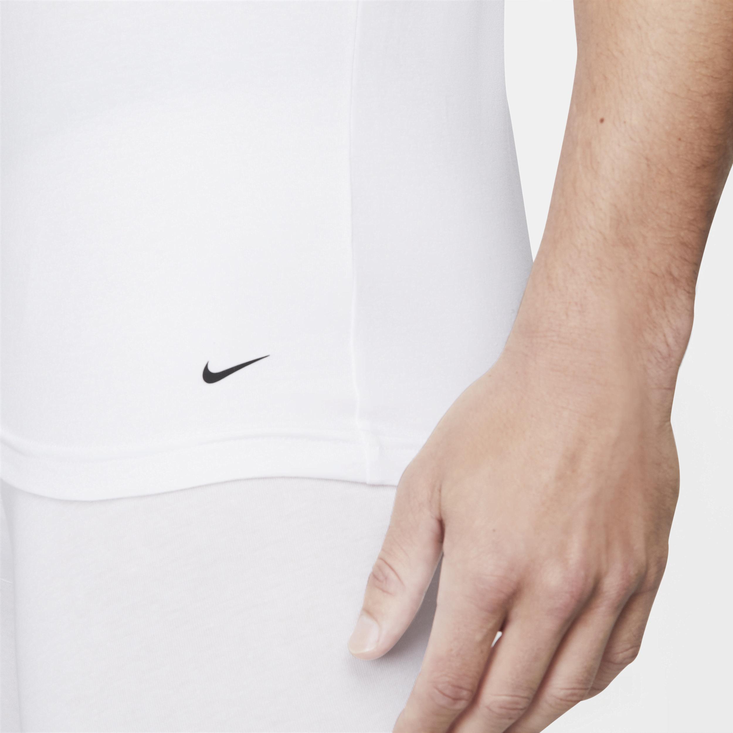 Nike Dri-FIT Essential Cotton Stretch Slim Fit V-Neck Undershirt (2-Pack) Product Image