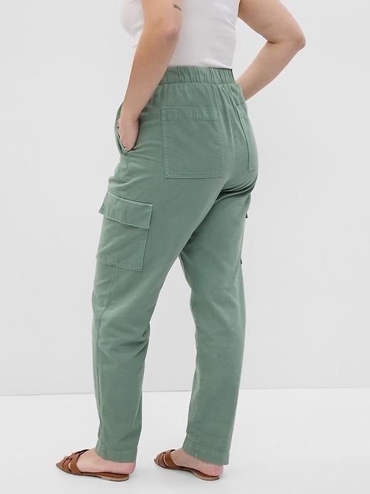 Mid Rise Twill Cargo Pants Product Image