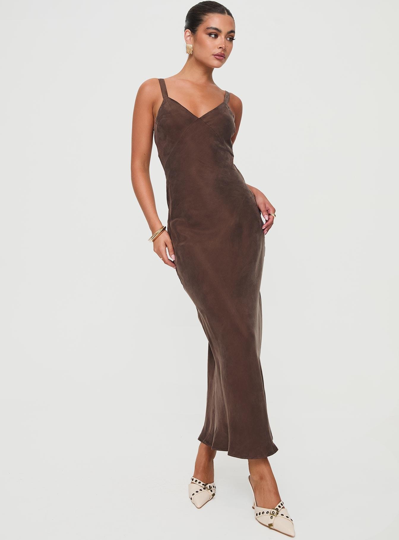 Laurette Maxi Dress Brown Product Image