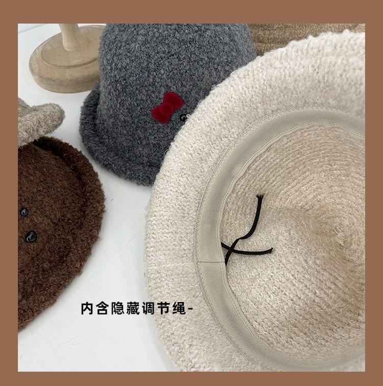 Bow Knit Bucket Hat Product Image