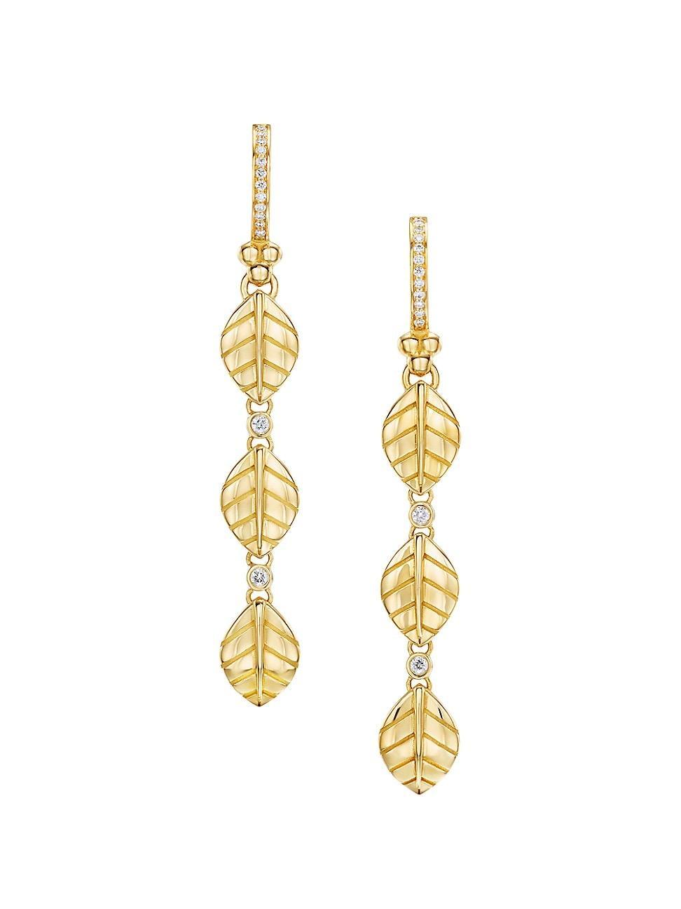 Womens Arcadia 18K Yellow Gold & 0.16 TCW Diamond Triple Drop Earrings Product Image