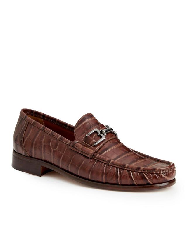 Mens Trieste Crocodile-Embossed Leather Loafers Product Image