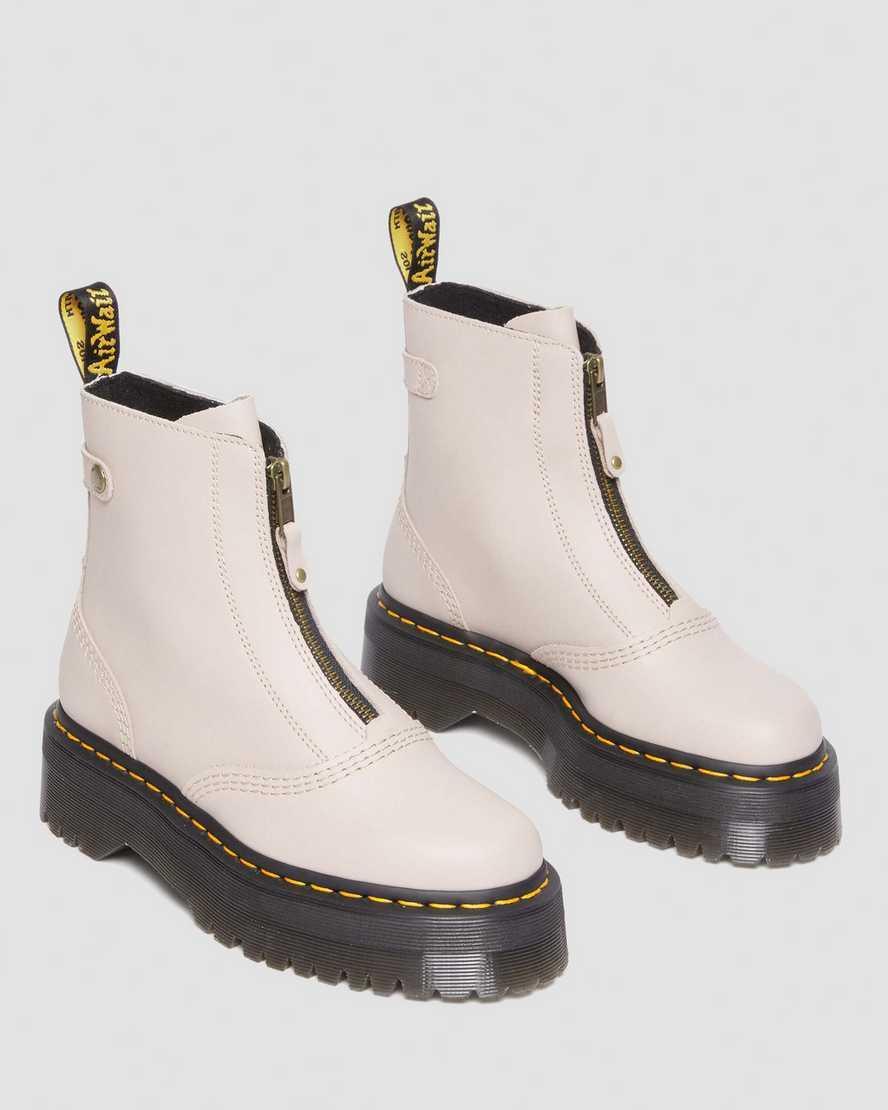 Jetta Zipped Sendal Leather Platform Boots Product Image