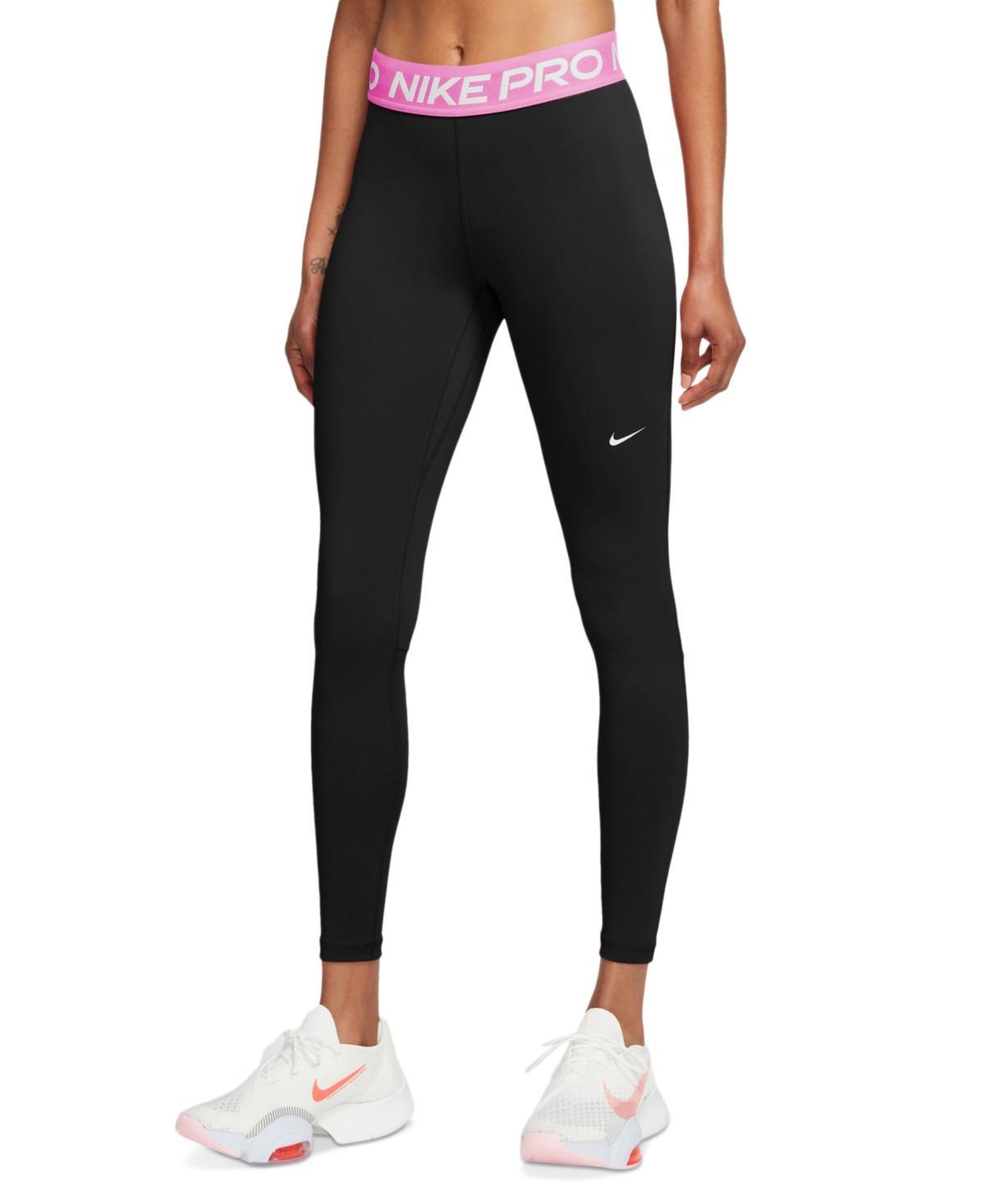 Nike Pro Womens Mid-Rise Mesh-Paneled Leggings Product Image