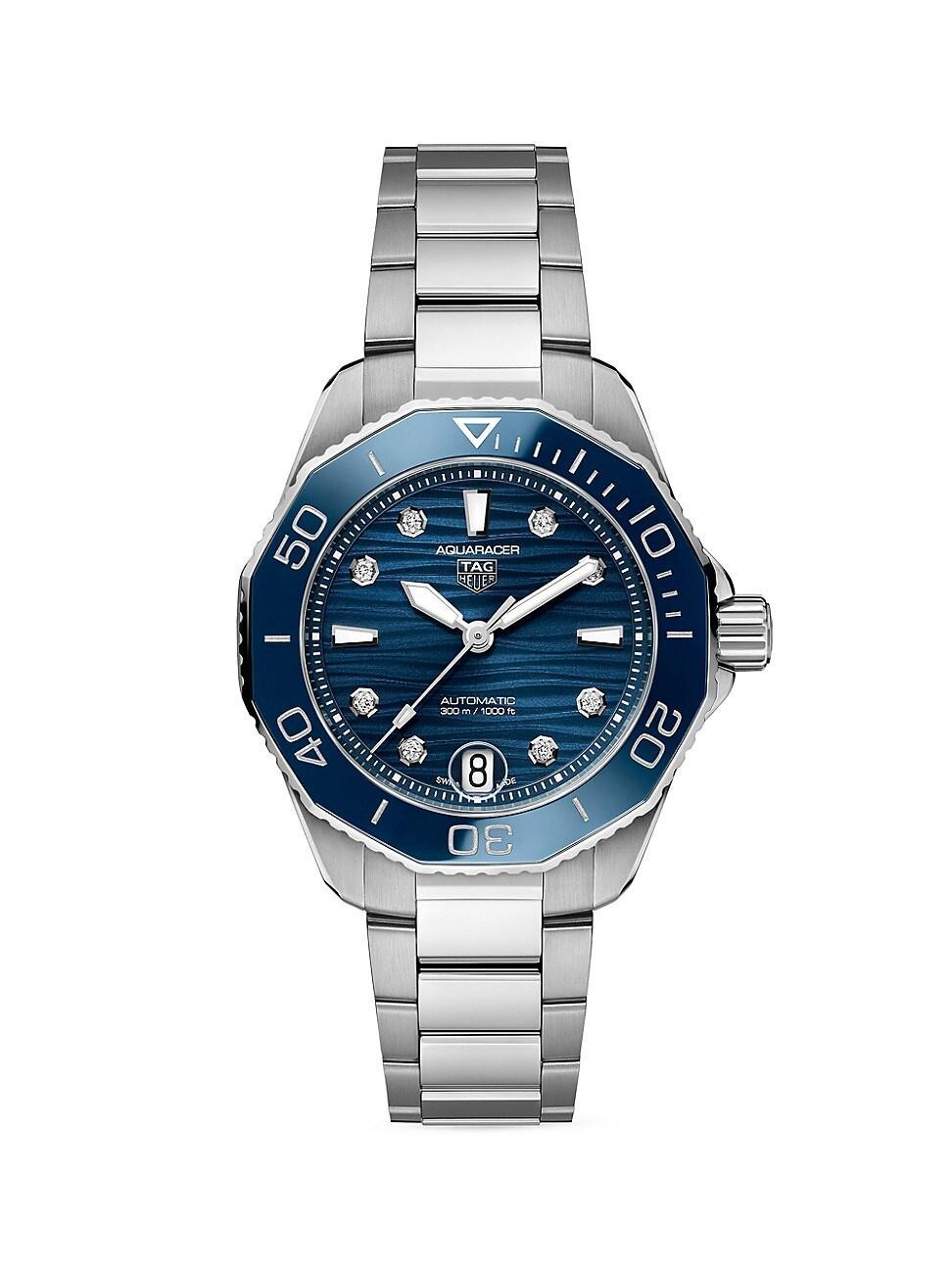 Mens Aquaracer Professional 300 Stainless Steel & Diamond Bracelet Watch Product Image