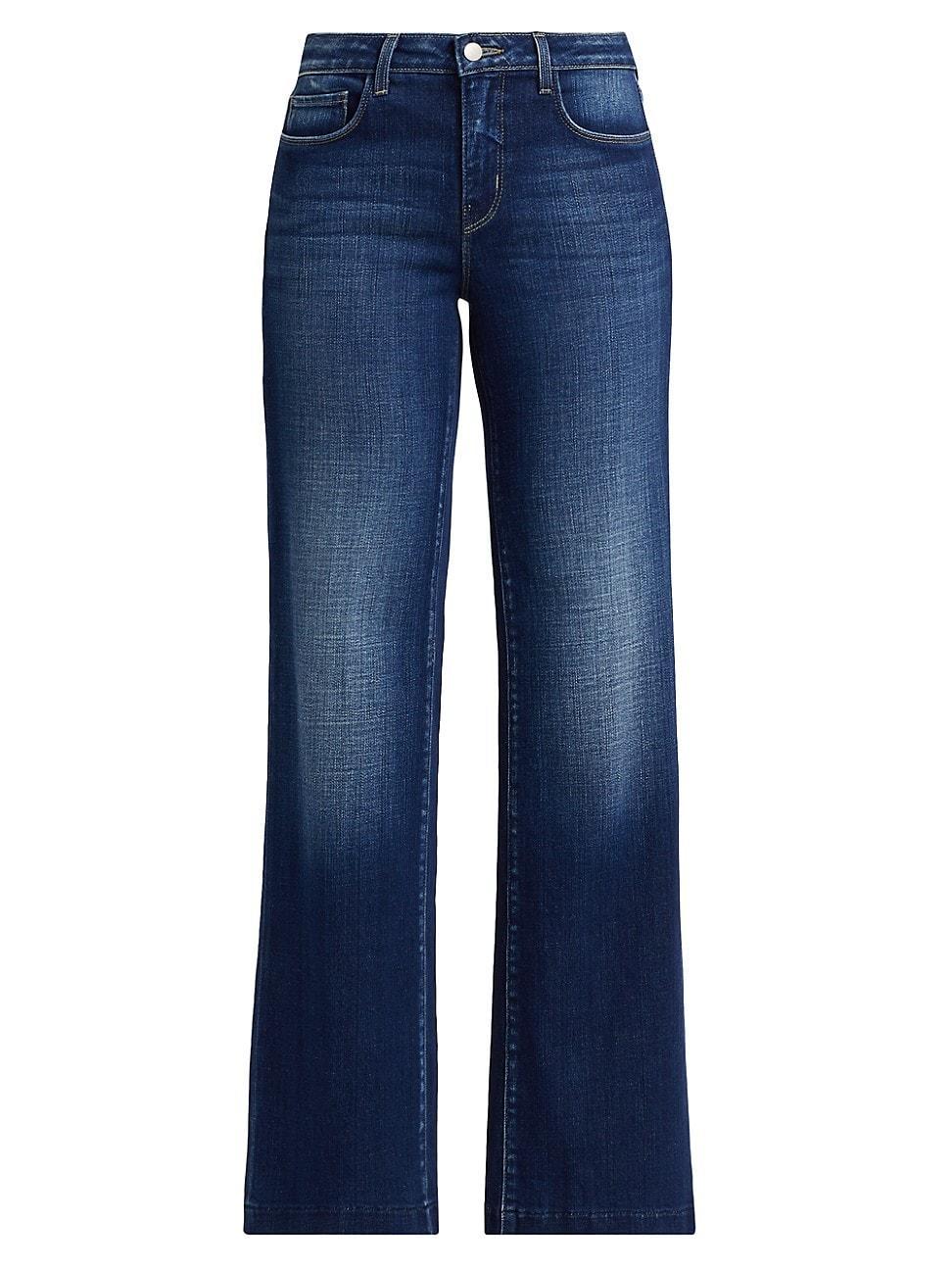 Womens Joanne Low-Rise Wide-Leg Jeans Product Image