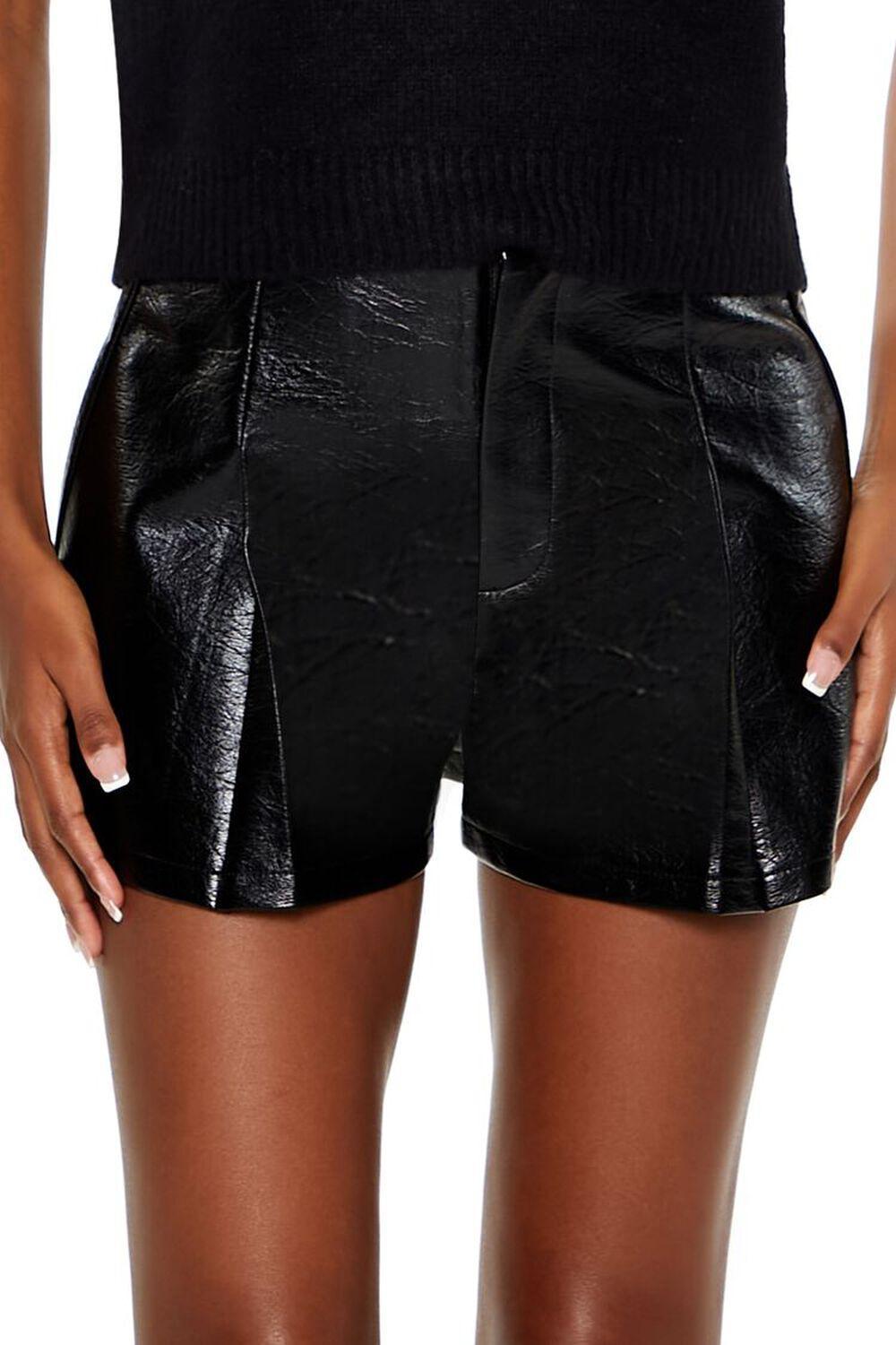 Faux Leather High-Rise Shorts | Forever 21 Product Image