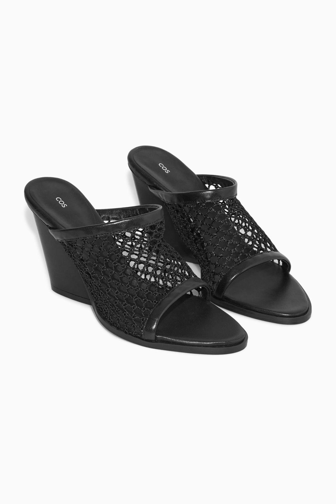 MESH WEDGE SANDALS Product Image