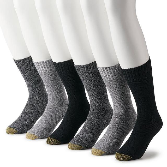 Mens GOLDTOE 6-pack Hudson Crew Socks Green Marl Product Image