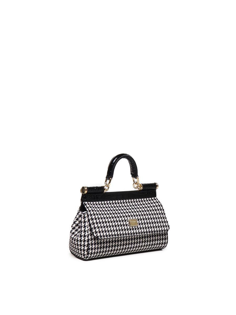 Small Sicily Bag In Pied De Poule In Pied Poule Product Image