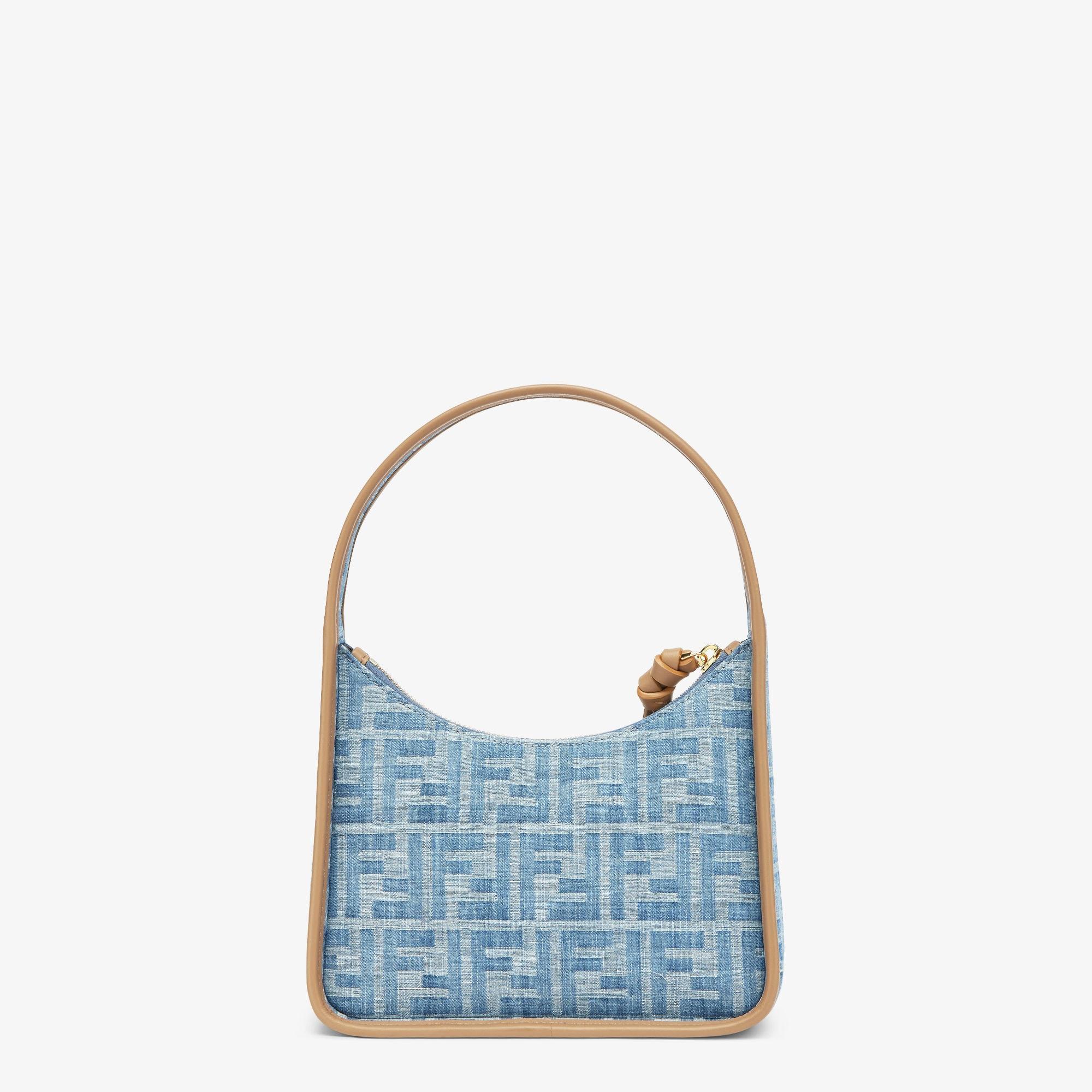 Mini FendessenceLight blue FF denim fabric mini bag Product Image