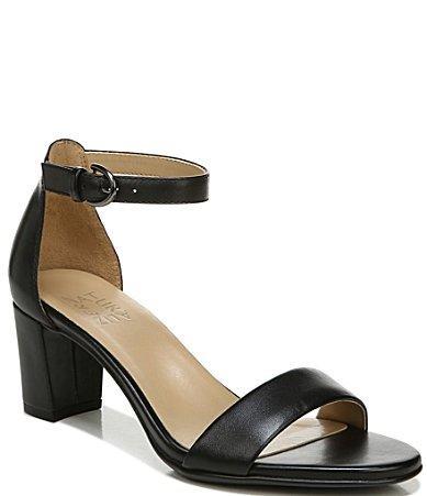 Naturalizer Vera Leather Ankle Strap Block Heel Dress Sandals Product Image