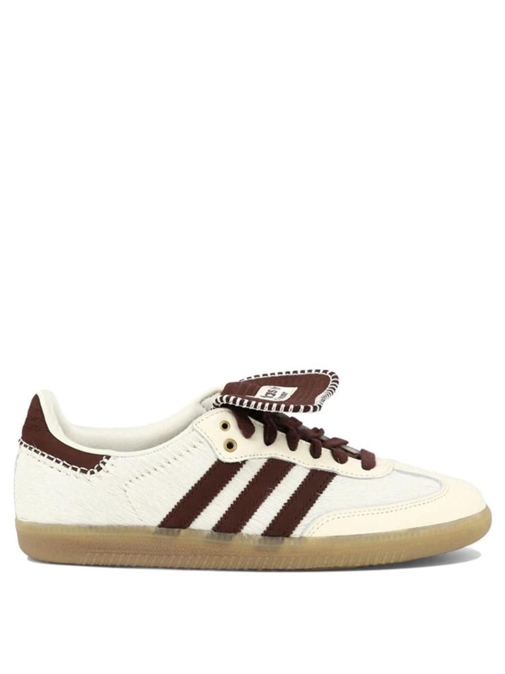 ADIDAS ORIGINALS X Wales Bonner Samba Sneakers In Cream Brown Blue Product Image