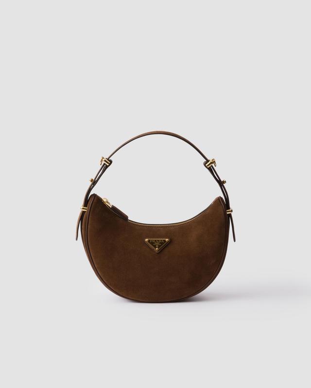 Prada Arqué suede shoulder bag Product Image