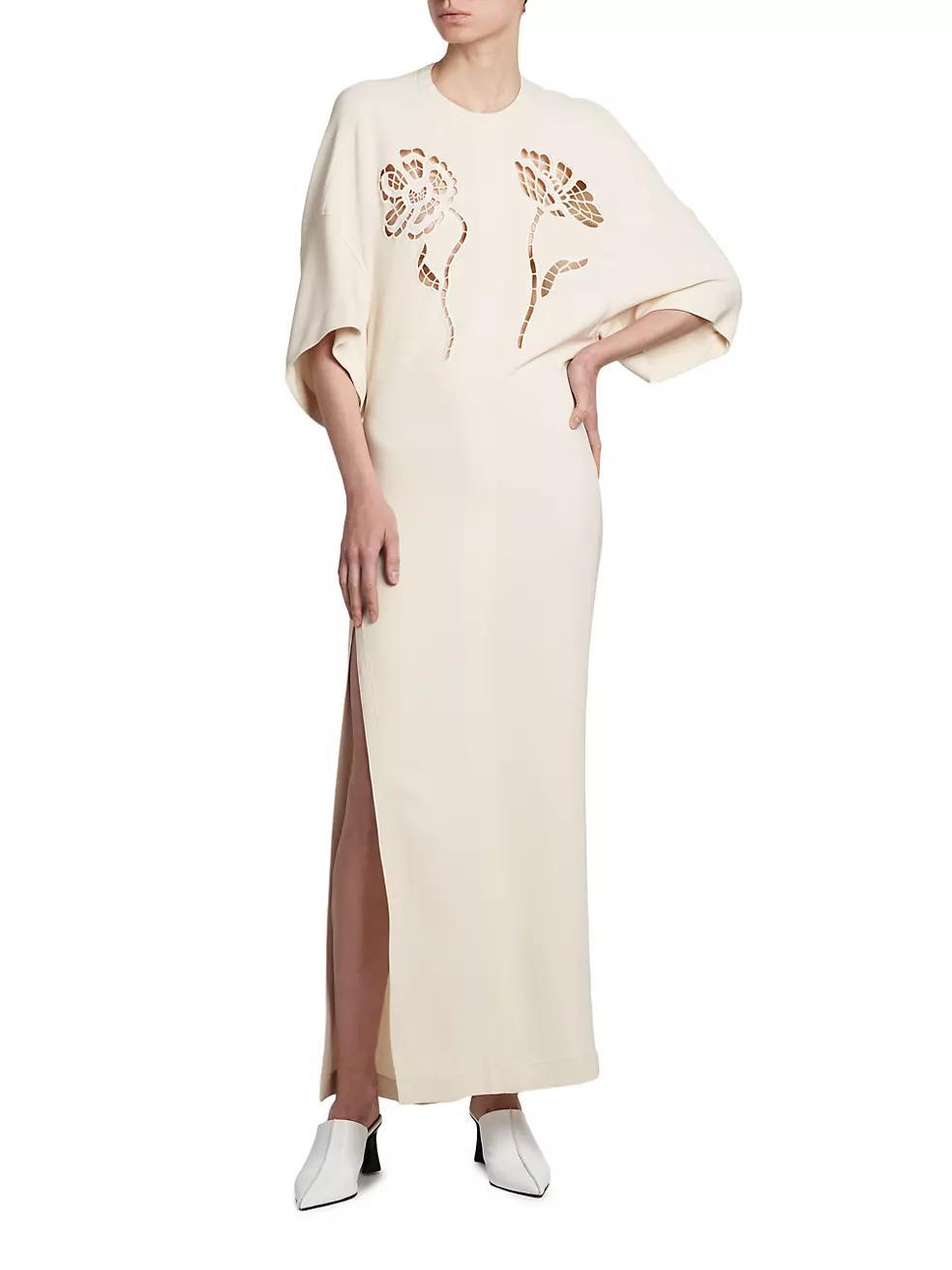 Broderie Anglaise Cut-Out Maxi Dress Product Image