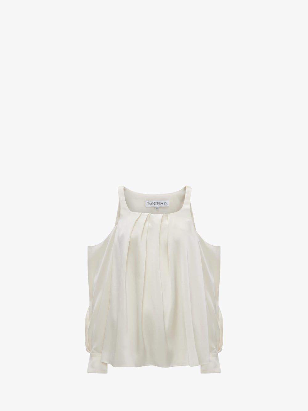 COLD SHOULDER TWISTED TOP in white | JW Anderson US  Product Image