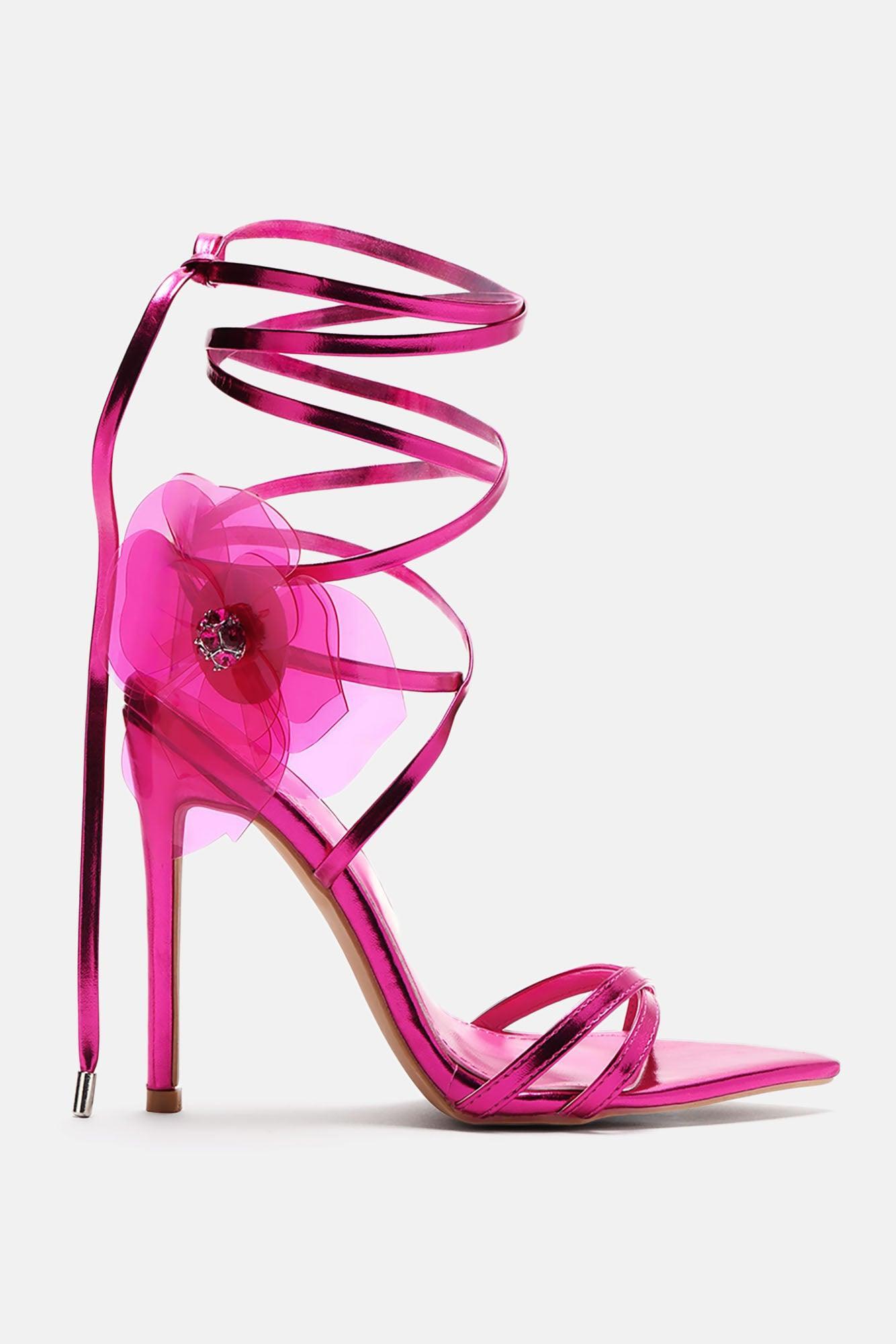 Love First Wrap Up Heels - Pink Product Image