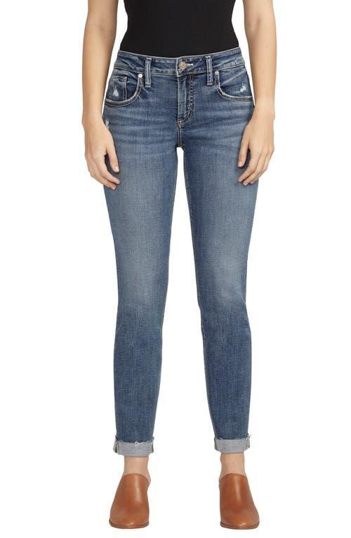 Silver Jeans Co. Mid Rise Cuffed Ankle Slim Jeans product image