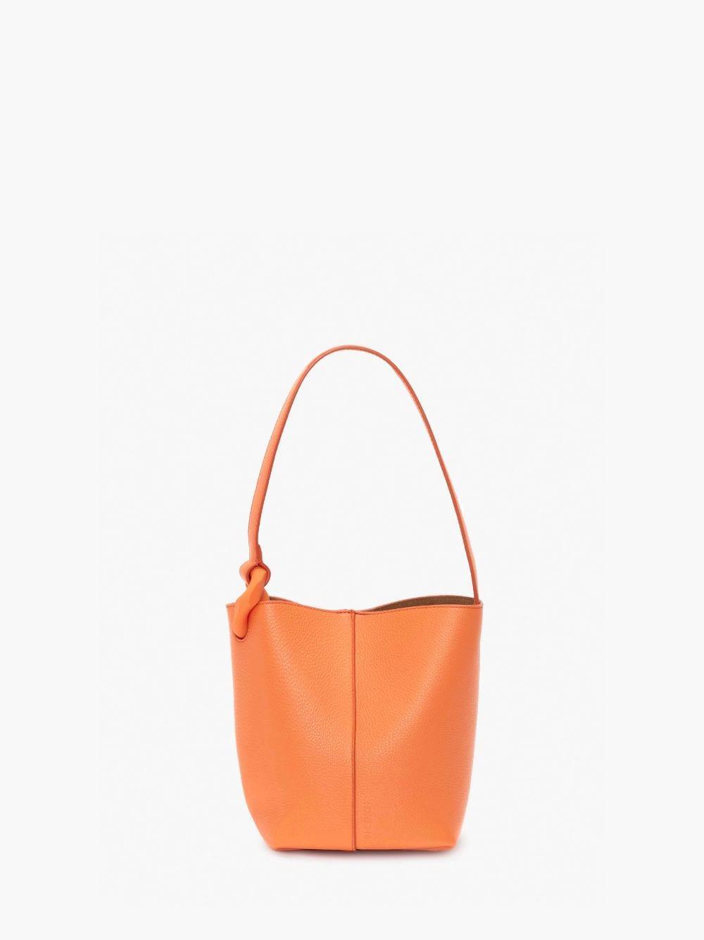 JWA CORNER BAG - LEATHER BUCKET BAG in orange | JW Anderson US  Product Image