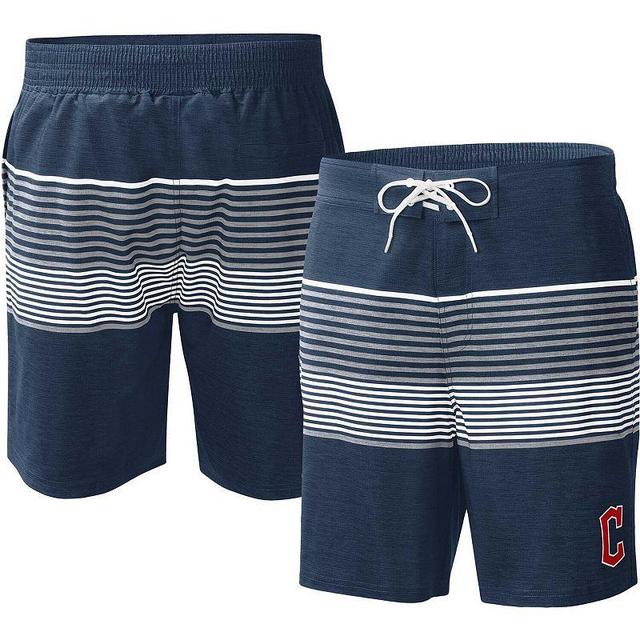 Mens G-III Sports by Carl Banks Navy Cleveland Guardians Coastline Volley Swim Shorts Grd Blue Product Image