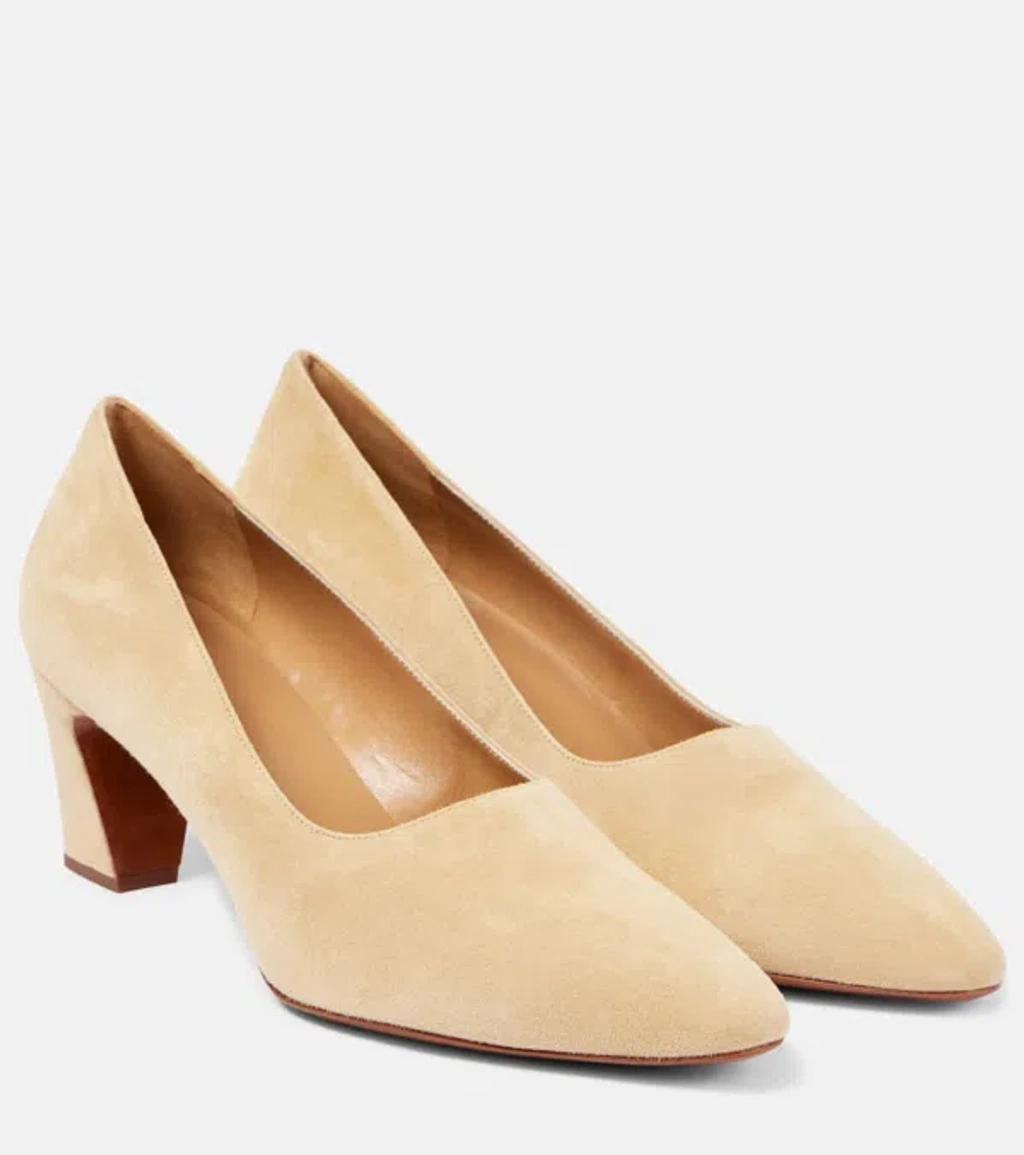 THE ROW Marta 65 Suede Pumps In Tan Tan Product Image