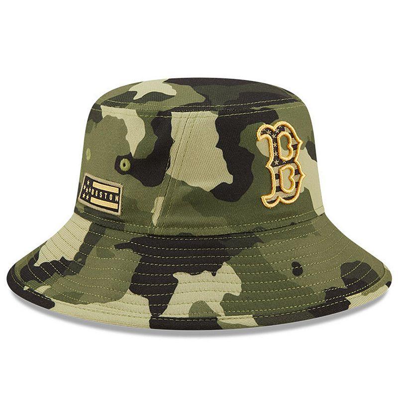 Men's New Era Camo Boston Red Sox 2022 Armed Forces Day Bucket Hat Product Image