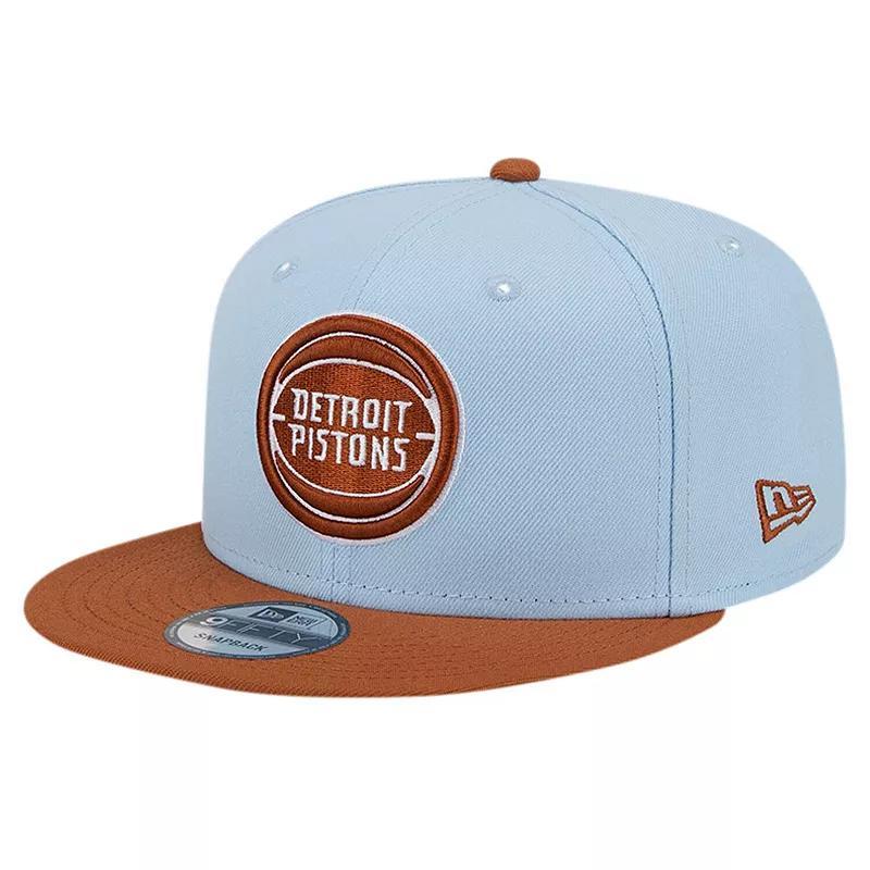 Mens New Era /Brown Detroit Pistons 2-Tone Color Pack 9FIFTY Snapback Hat Product Image