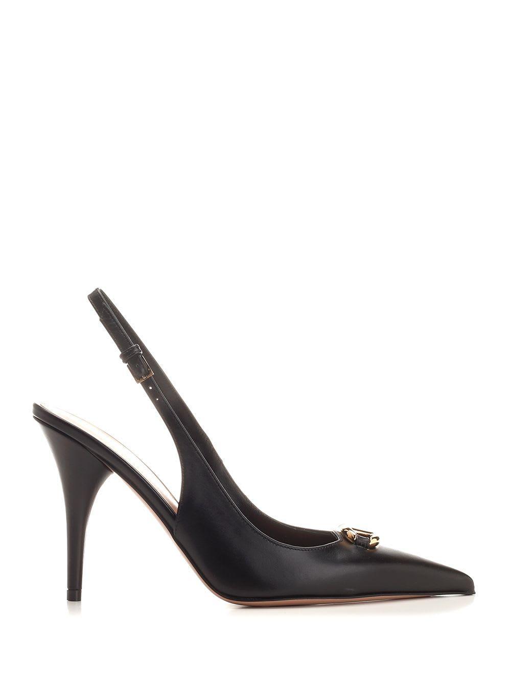 VALENTINO GARAVANI Vlogo Slingback Pumps In Black Product Image